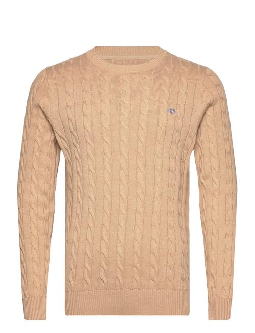 Cotton Cable C-Neck GANT Beige