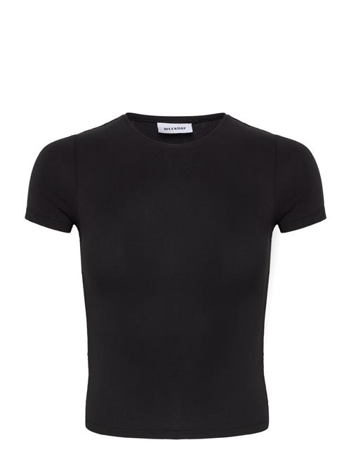 Slim Fitted T-Shirt Weekday Black