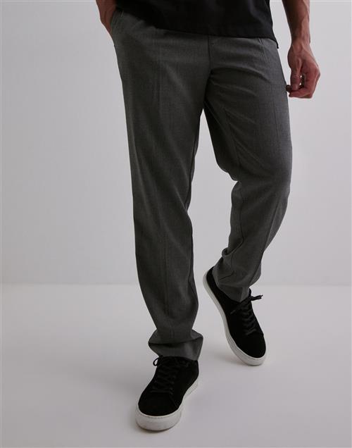 Selected Homme SLH190-Reg Tapered Leroy Pleat Pant Grå