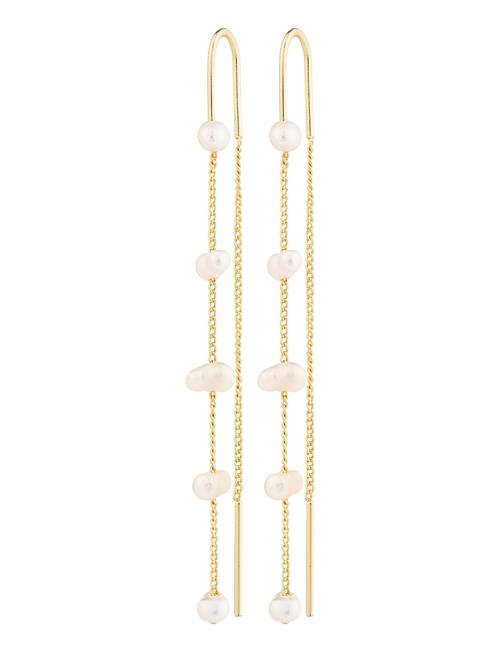 Pilgrim Zenaia Pearl Chain Earrings Pilgrim Gold