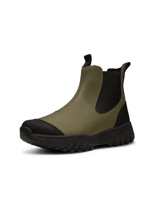 WODEN Chelsea Boots ' Magda Track Warm Waterproof II '  mørkegrøn / sort