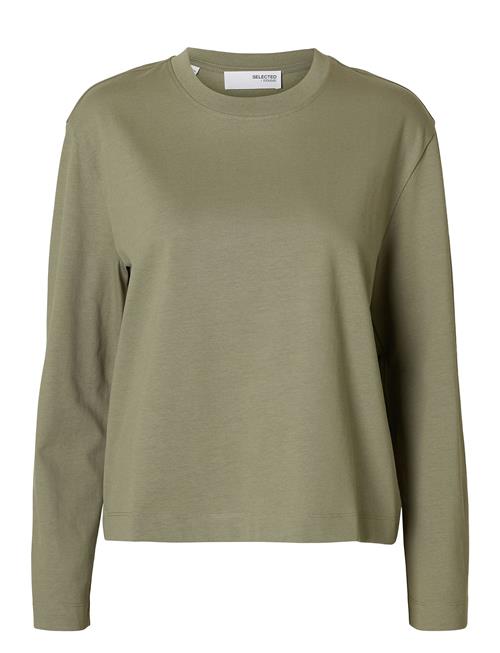 Selected Femme Slfessential Ls Boxy Tee Noos Selected Femme Green