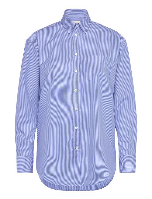 GANT Rel Striped Poplin Shirt GANT Blue