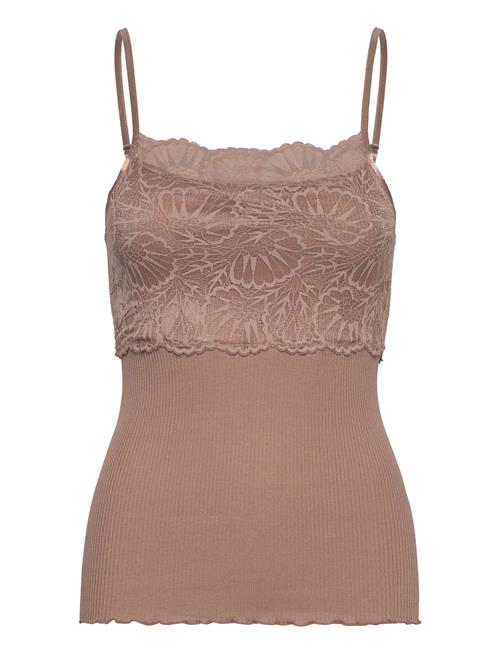 Rosemunde Silk Strap Top W/ Lace Rosemunde Brown