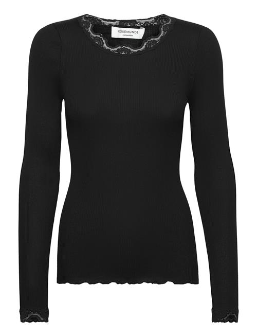 Rosemunde Silk T-Shirt W/ Lace Rosemunde Black