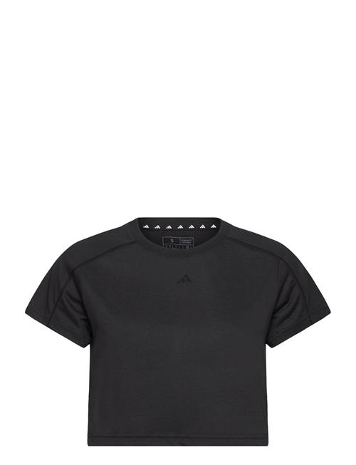 adidas Performance Aeroready Train Essentials 3 Bar Logo Crop T-Shirt Adidas Performance Black