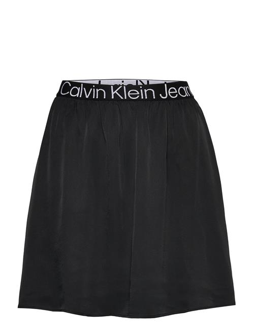 Calvin Klein Jeans Logo Elastic Mini Skirt Calvin Klein Jeans Black