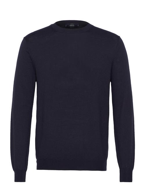 Mango 100 Wool Medium-Knit Sweater Mango Navy