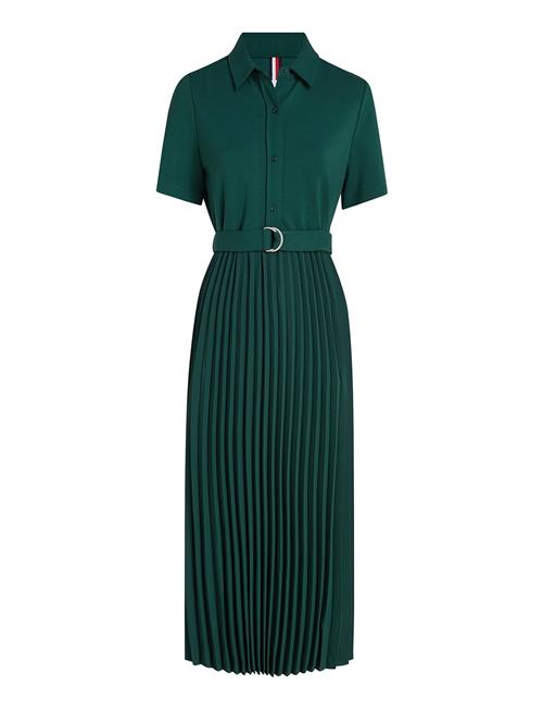 Tommy Hilfiger Visc Mix Pleated Polo Dress Ss Tommy Hilfiger Green