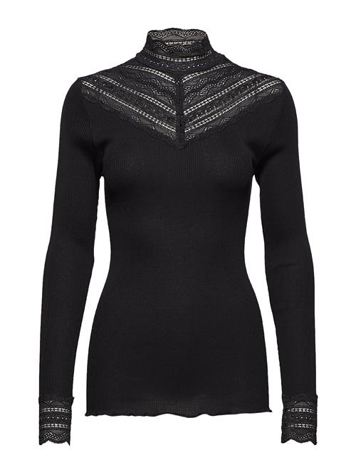 Rosemunde Silk T-Shirt W/ Lace Rosemunde Black