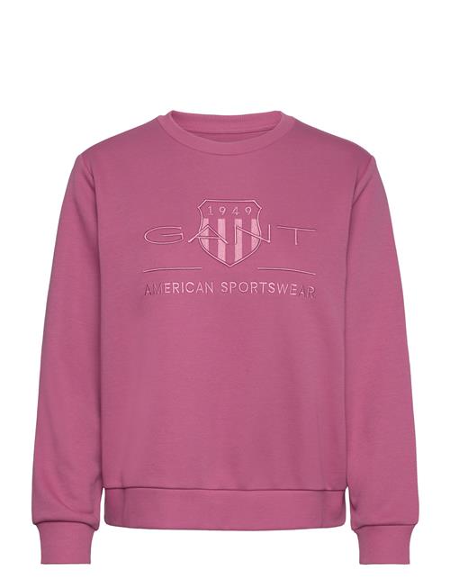 Reg Tonal Shield C-Neck Sweat GANT Pink