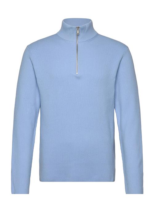 Lindbergh Half Zip Rib Knit Lindbergh Blue