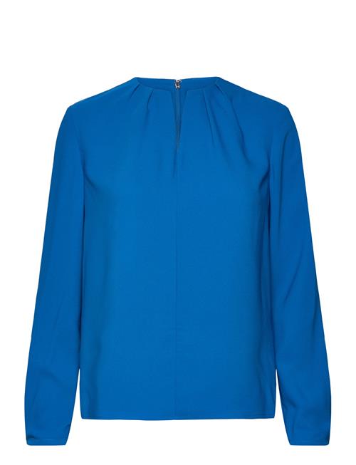 Metal Bar Long Sleeve Blouse Calvin Klein Blue