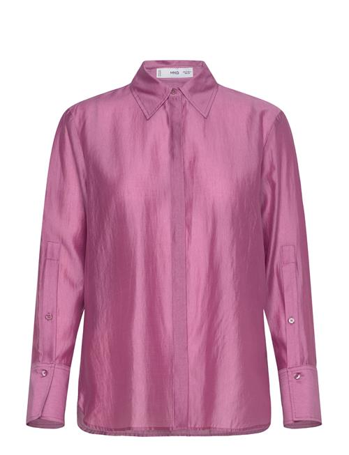 Satin Lyocell Shirt Mango Pink