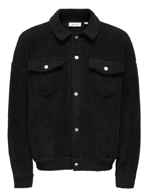 ONLY & SONS Onsdeacon Rlx Sherpa Overshirt Sweat Vd ONLY & SONS Black