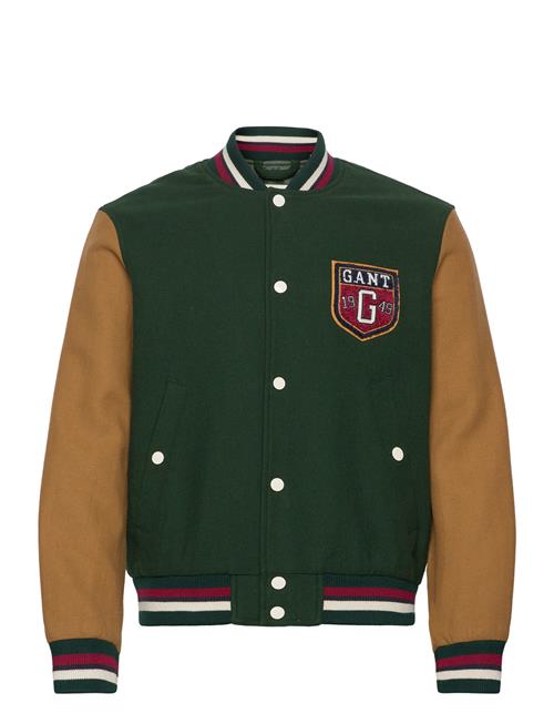 GANT Wool Blend Varsity Jacket GANT Green