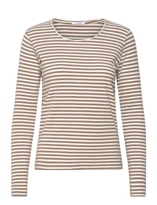 Claire Woman Cwamy Stripe - T-Shirt Claire Woman Beige