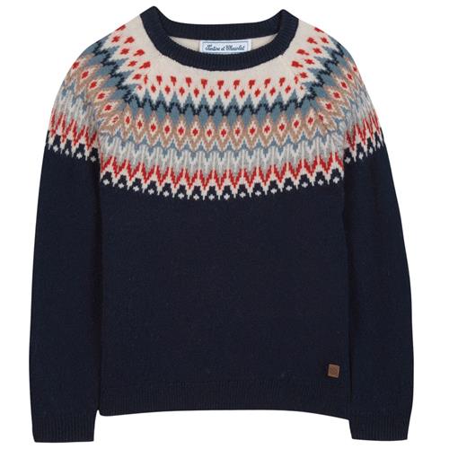 Tartine et Chocolat Uldstrikket sweater Navy | Marine blå | 12 years