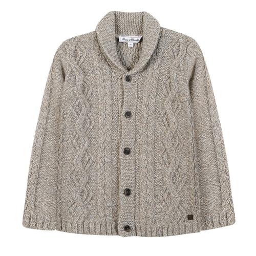 Se Tartine et Chocolat Cardigan i uld Kastanje | Brun | 10 years ved Babyshop