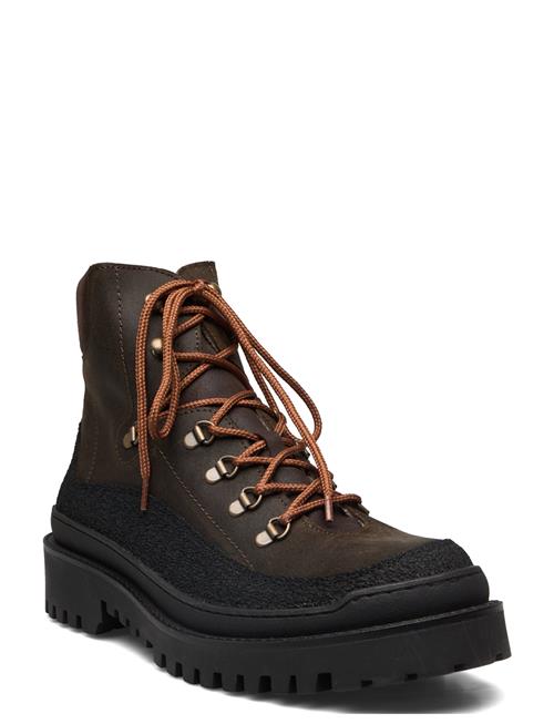 Boots - Flat - With Laces ANGULUS Brown