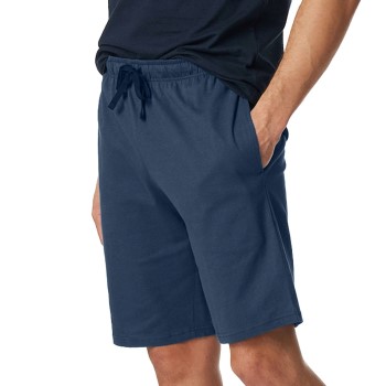 Schiesser Mix and Relax Cotton Bermuda Shorts Blå bomuld 3XL Herre