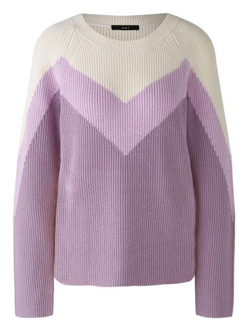 OUI Pullover  camel / lysviolet / lavendel / hvid