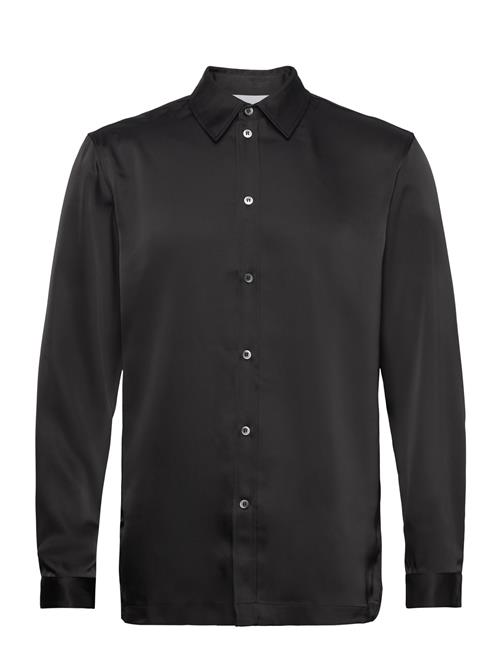 HAN Kjøbenhavn Supper Satin Printed L/S Shirt HAN Kjøbenhavn Black