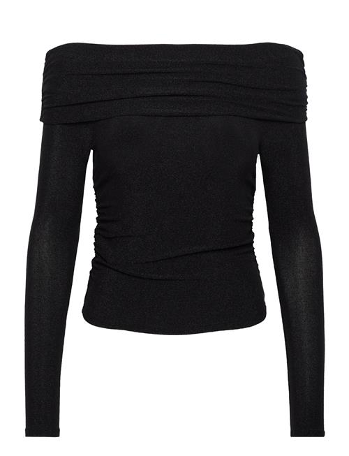 Mango Lurex Off-The-Shoulder Top Mango Black