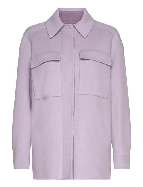 Calvin Klein Double Faced Wool Shacket Calvin Klein Purple