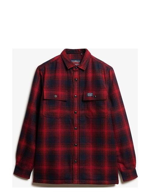 Superdry Wool Miller Overshirt Superdry Red