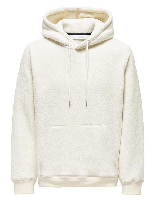 ONLY & SONS Onsemilio Reg Teddy Hoodie Sweat Vd ONLY & SONS White