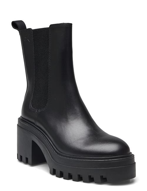 Calvin Klein Chunky Heeled Chelsea Lth Calvin Klein Black