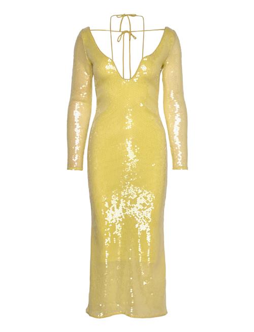 Verona Sequin Maxi Dress Bardot Yellow