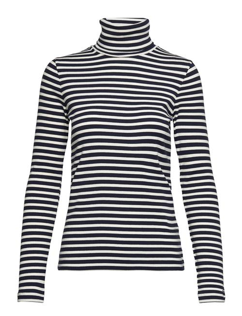 Slim Striped Rib Turtleneck GANT Blue