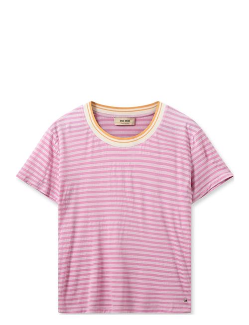 MOS MOSH Mmphila O-Ss Stripe Tee MOS MOSH Pink