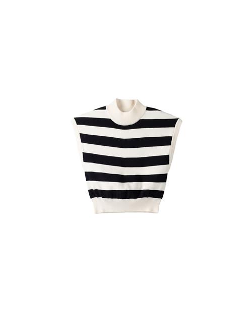 Bershka Pullover  ecru / sort