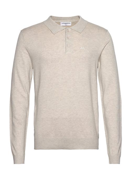 Lindbergh Long Sleeve Knitted Poloshirt Lindbergh Cream