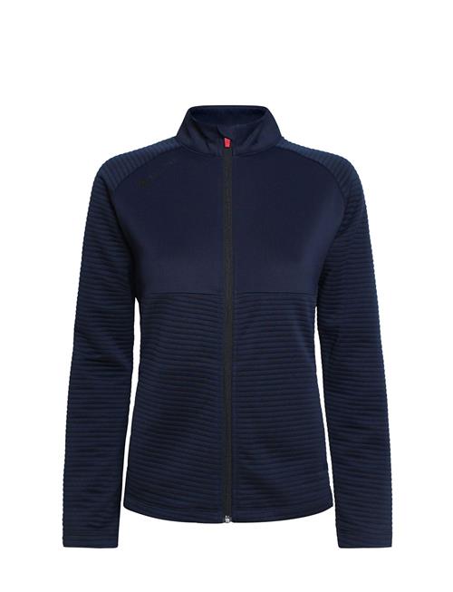 BACKTEE Ladies Waffel Midlayer Cardigan BACKTEE Navy