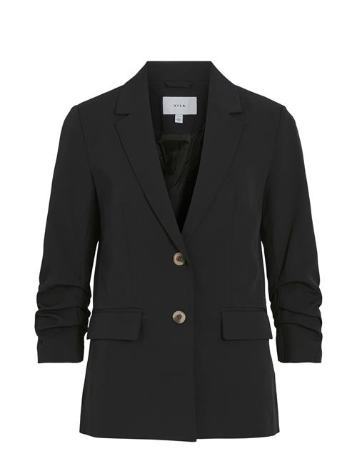 Vila Vimary 3/4 Ruching Blazer Vila Black