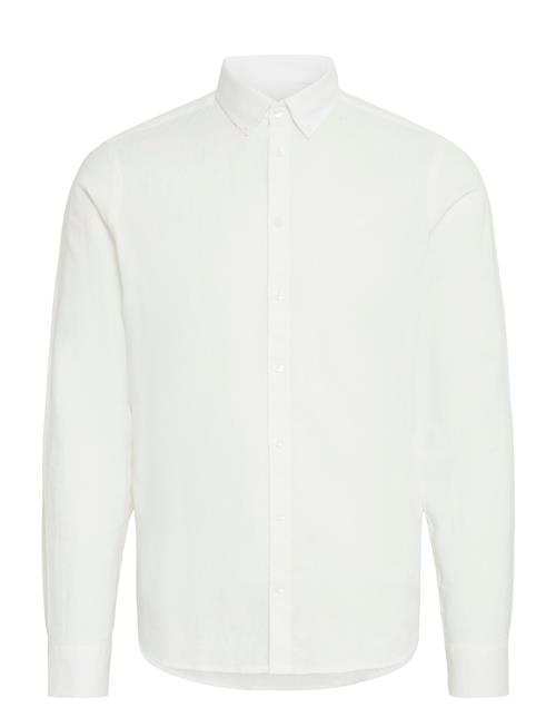 Cfanton 0053 Bd Ls Linen Mix Shirt Casual Friday White