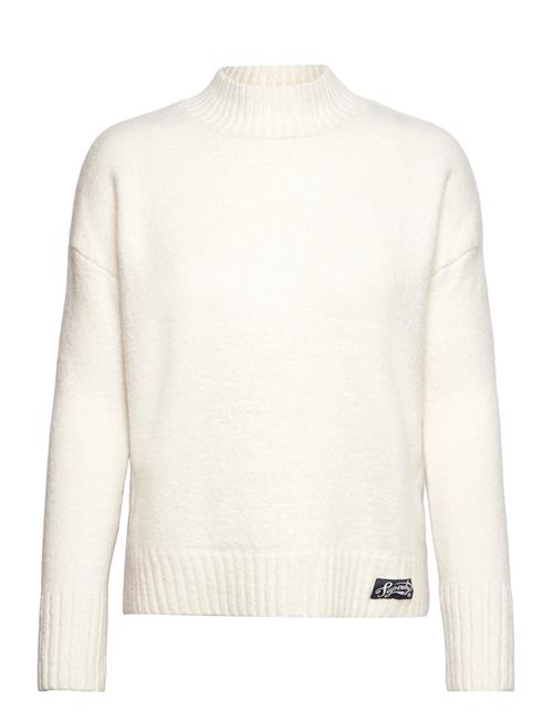 Superdry Essential Mock Neck Jumper Superdry White