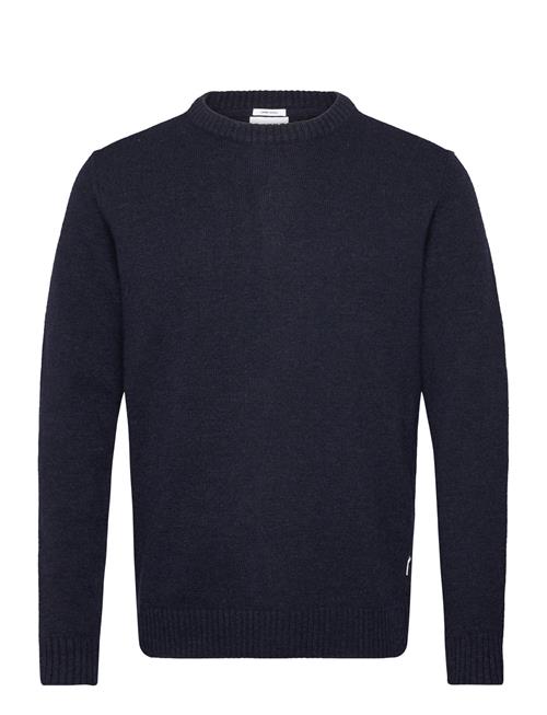 Lindbergh Lambswool O-Neck Knit Lindbergh Navy