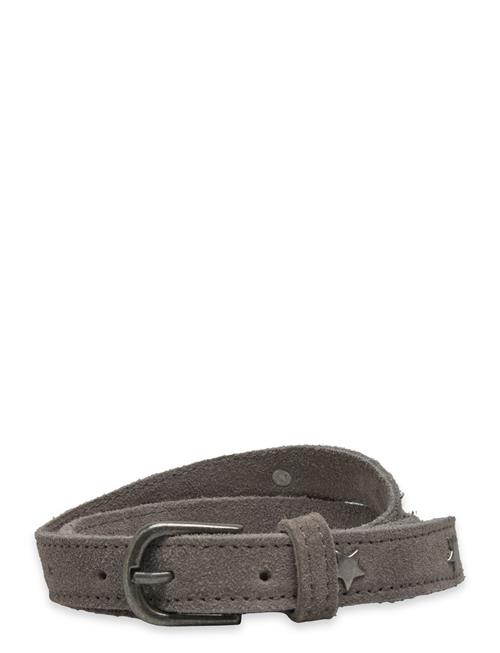 Mango Leather Belt With Star Studs Mango Grey