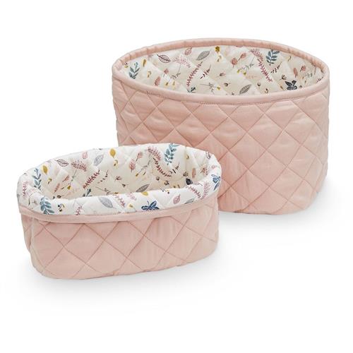 Se Cam Cam 2-pak Quilt Opbevaringskurve Blossom | Lyserød | 0 ved Babyshop