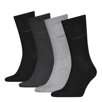 Calvin Klein Legwear Calvin Klein Strømper 4P Men Socks Gift Box Grå/Sort One Size Herre