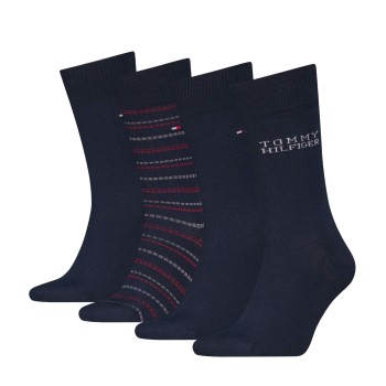 Tommy Hilfiger Legwear Tommy Hilfiger Strømper 4P Men Classic Socks Tin Giftbox Marineblå Str 39/42 Herre