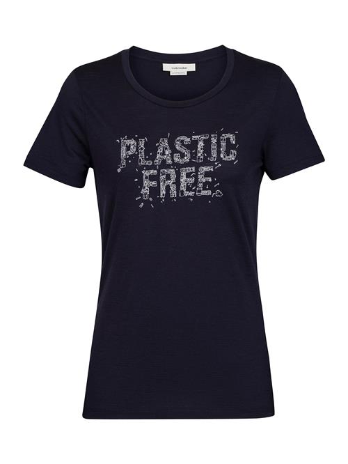 ICEBREAKER Funktionsbluse 'Tech Lite II Plastic Free'  navy / hvid