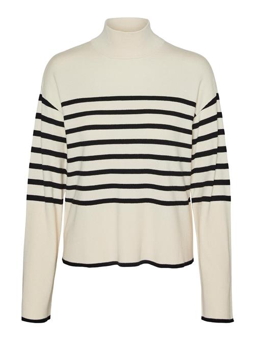 VERO MODA Pullover 'VMNew Happiness'  creme / sort