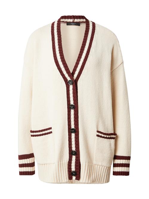 Weekend Max Mara Cardigan 'VICOLO'  bordeaux / uldhvid