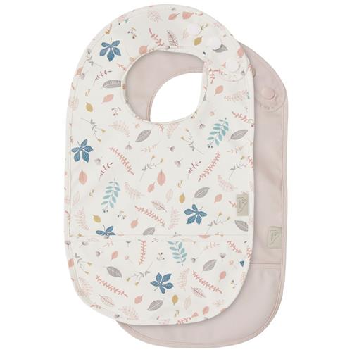 Se Cam Cam 2-pak Hagesmækker Pressed Leaves Rose/Dusty Rose | Lyserød | 0-3 ved Babyshop